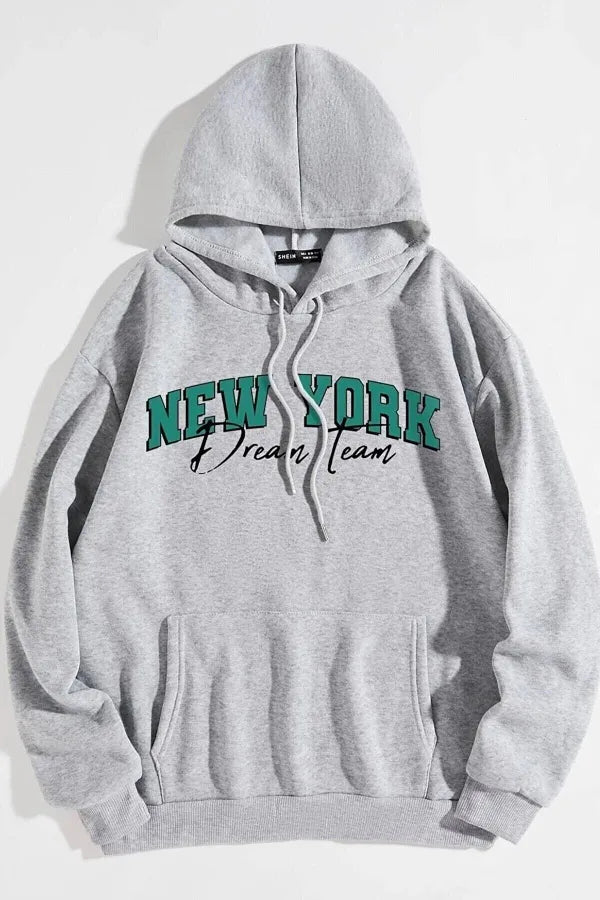 New York Printed Grey Sweatshirt